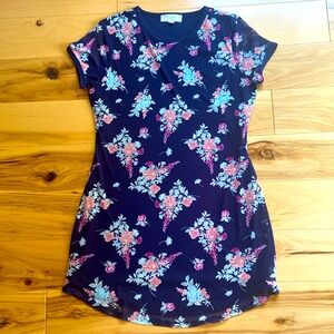 Floral Print Navy Dress